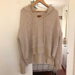 POL Popcorn Fuzzy Hooded Sweater